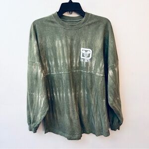 Disney Spirit Jersey long sleeve green tie dye size small